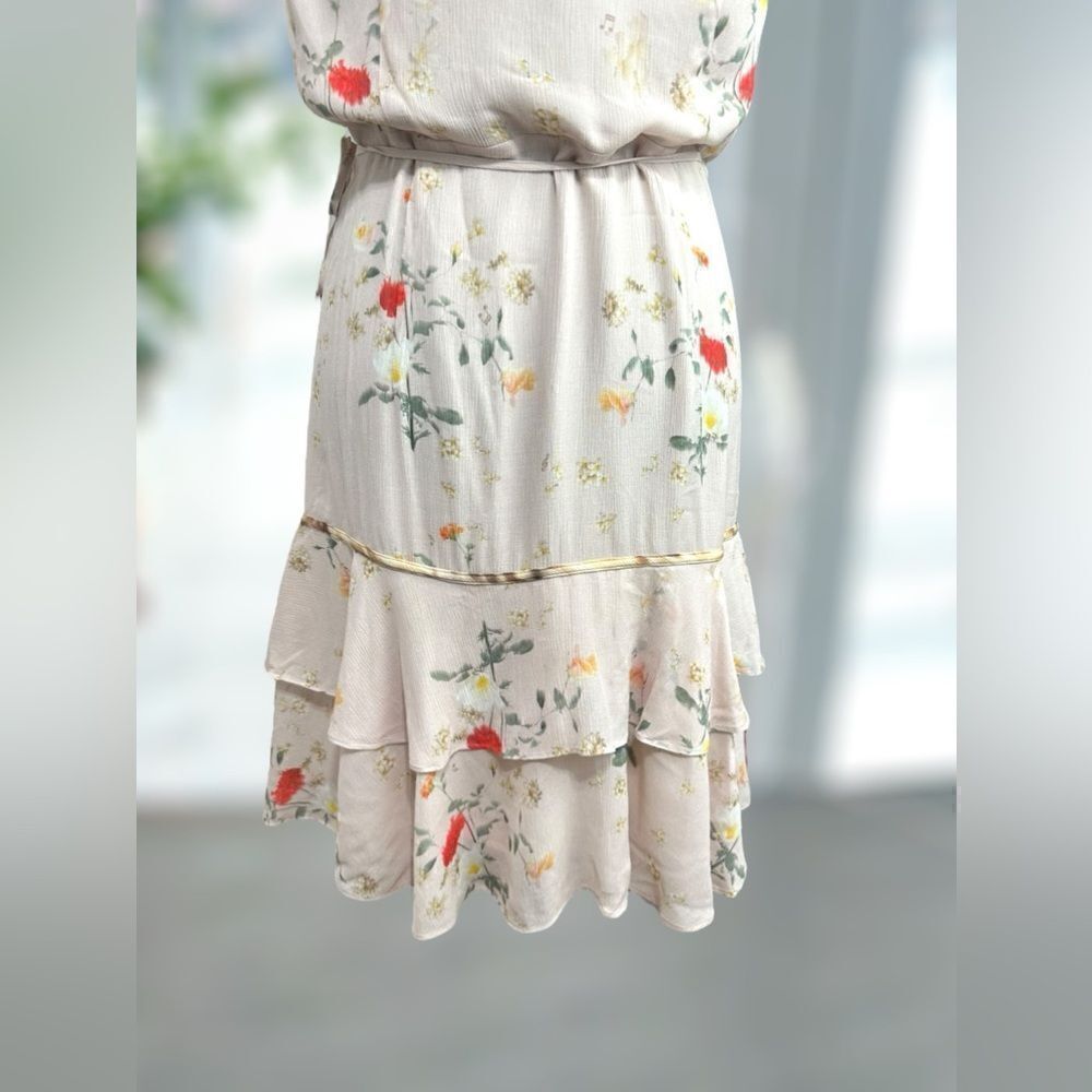 🔥🔥 NWT ALL SAINTS Musical Floral Wrap Mini Dress Size 6 US 10 UK EU 38 - Picture 9 of 16